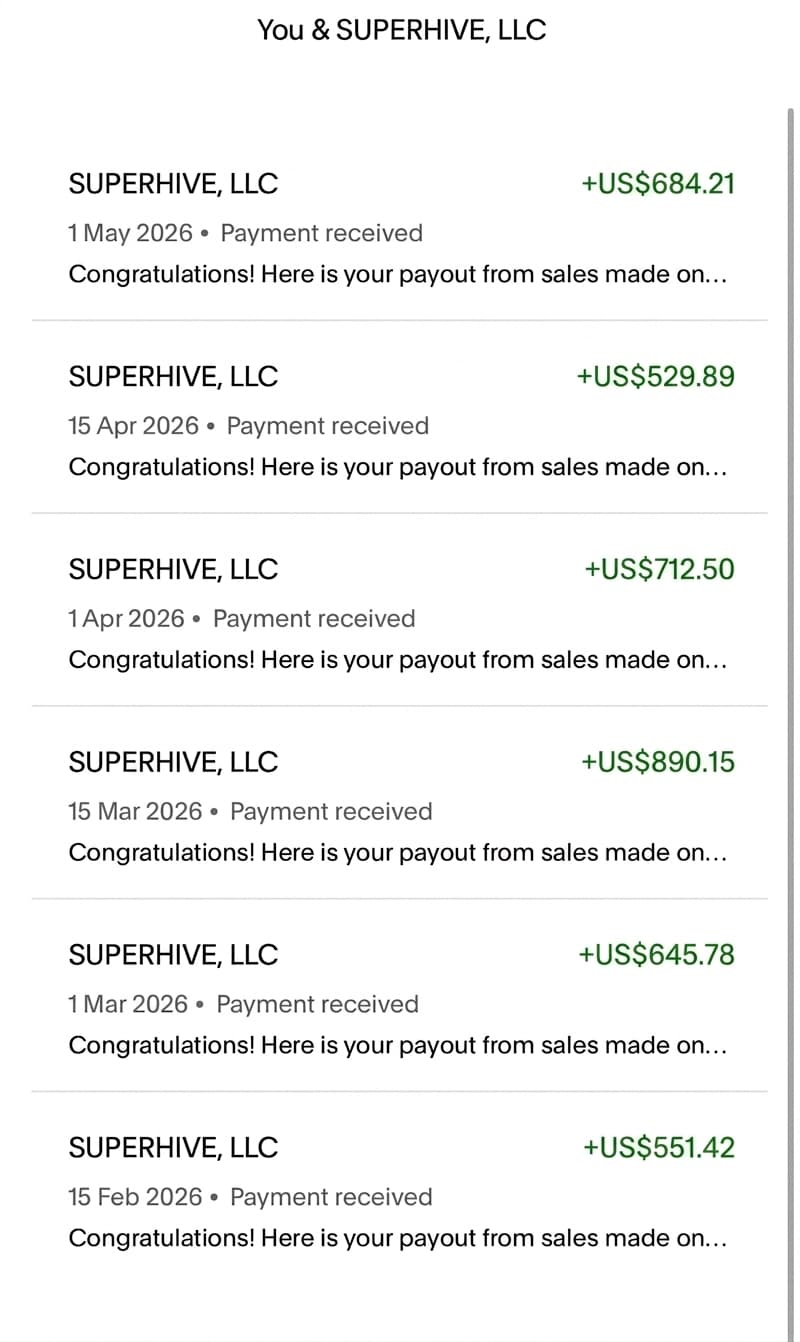 Blender Market — payouts